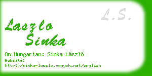 laszlo sinka business card