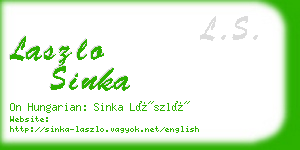 laszlo sinka business card